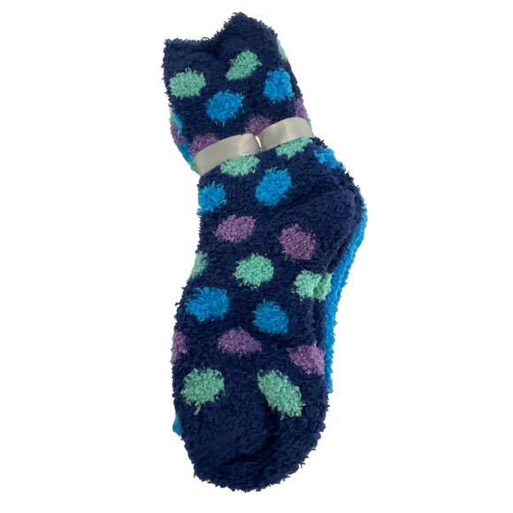 Alexa Rose Women Socks Blue/Green/Purple Fuzzy Cozy CabinCore SET of 3 New w/Tag - Picture 2 of 6